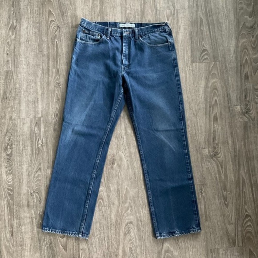 Lee Jeans‎ Men's 38 x 32 regular fit straight blue denim pants medium wash